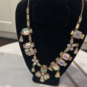J Crew Gold & Iridescent Necklace